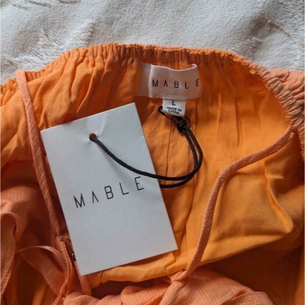 Mable Stella Orange Maxi A-Line Tie Back Dress - Picture 10 of 15